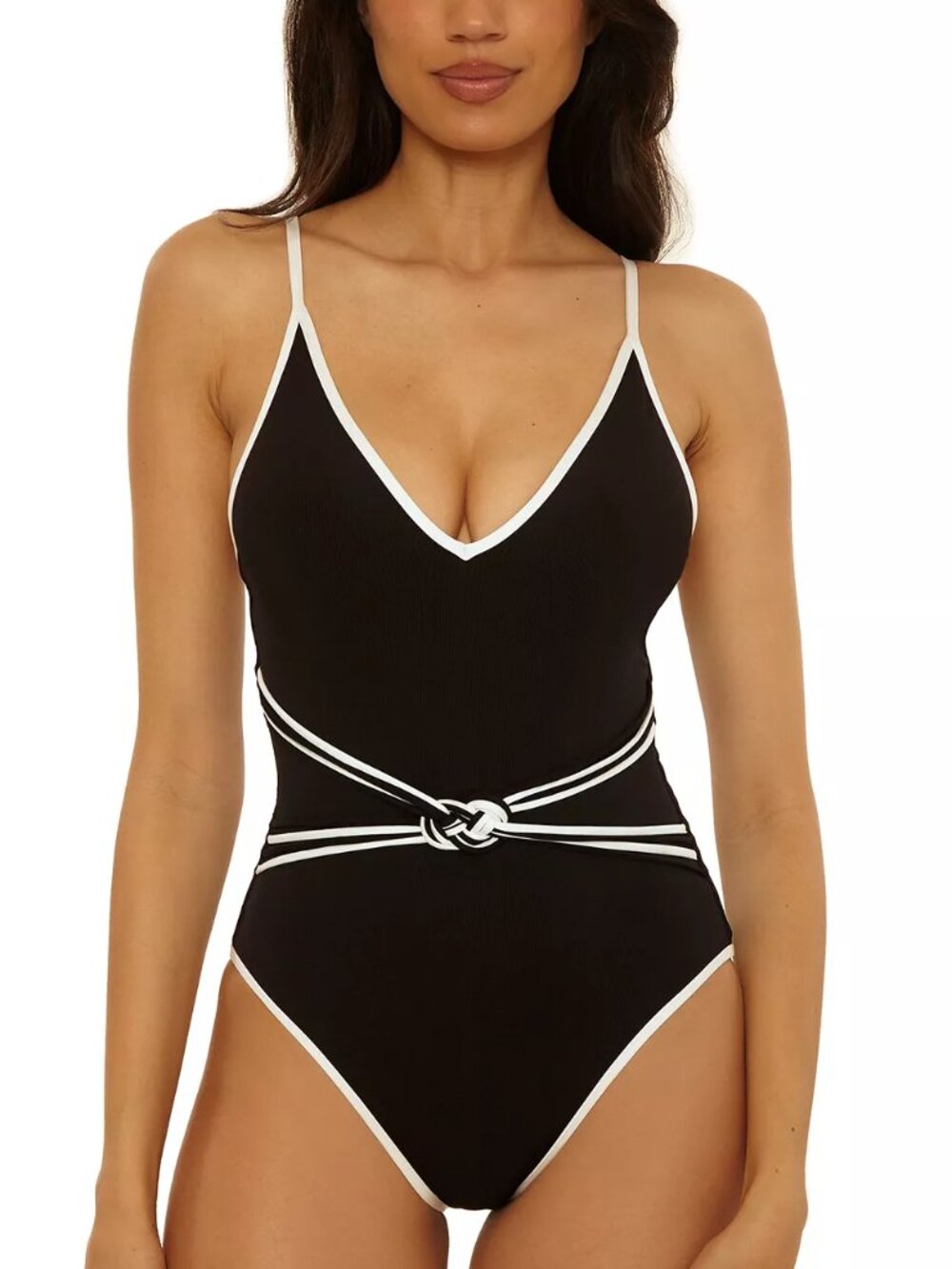 NWT Trina Turk Women's Triumph Micro Braided One Piece Swimsuit 4
